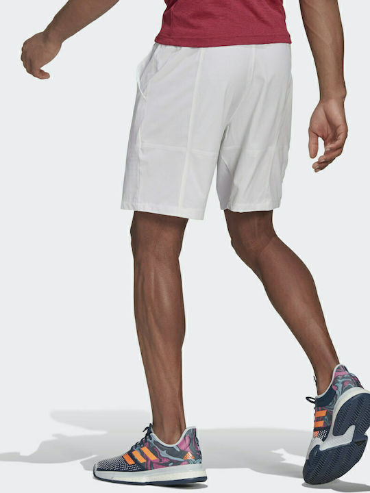Adidas Ergo Tennis Bermudă Sportivă de Bărbați Albă