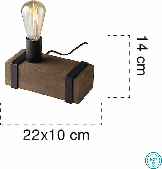Fan Europe Decorative Lamp with Socket for Bulb E27 Brown