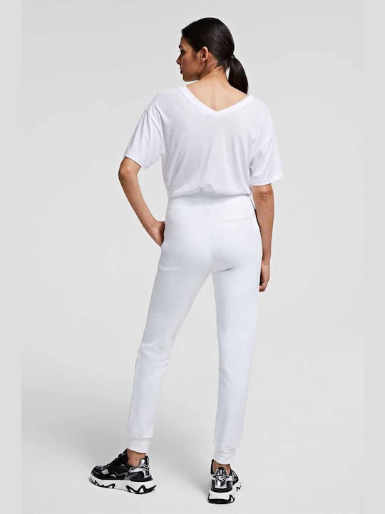 Karl Lagerfeld 210W1070 Women's Jogger Sweatpants White