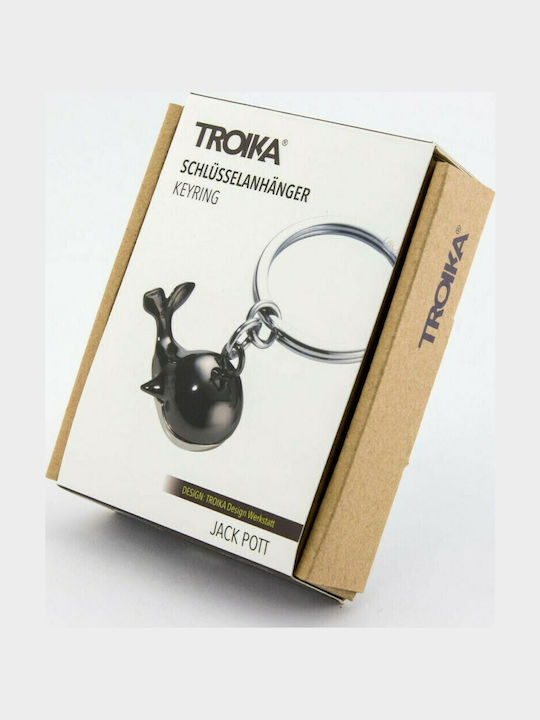 Troika Jack Pott Metallic Black Keychain