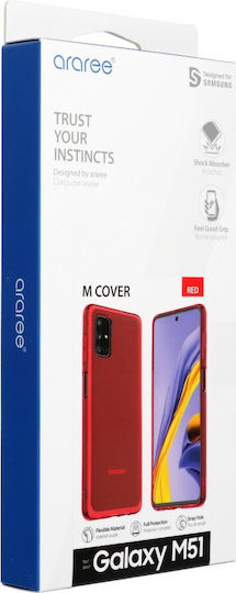 Araree M Cover Back Cover Silicone Red (Galaxy M51)