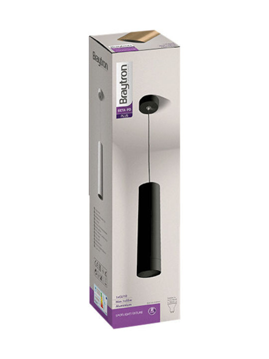 Braytron Pendant Light Black with Socket GU10