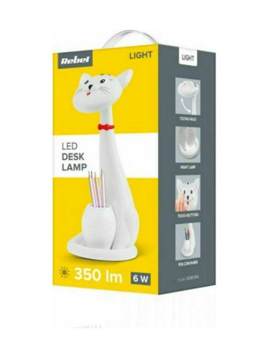 Horoz Electric LED Kinder Dekorative Lampe Katze Weiß 32εκ.