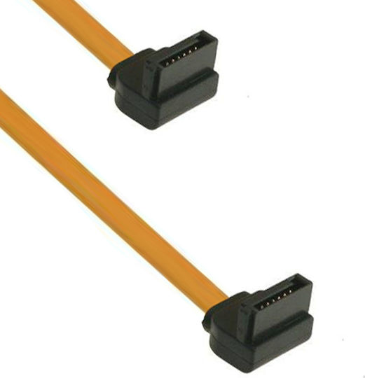 De Tech 7-Pin SATA II to 7-Pin SATA II Cable 30cm Yellow (18152)