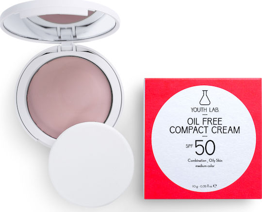 Youth Lab. Oil Free Αντηλιακή Πούδρα Προσώπου SPF50 με Χρώμα Medium 10gr