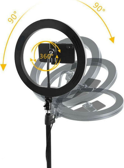 YQ-320B Ringlicht 30cm 2500 - 4500K mit Bodenstativ und Handyhalter
