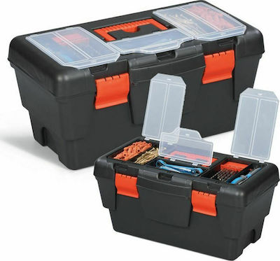 Terry Eko 16 Hand Toolbox Plastic with Tray Organiser W40xD21xH17.5cm