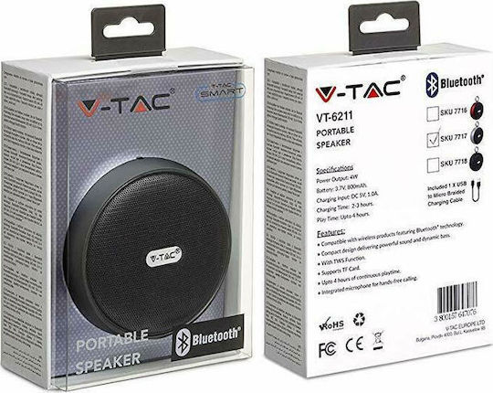 Boxă Bluetooth 4W cu Durată de Baterie până la 4 ore Argintiu 7717