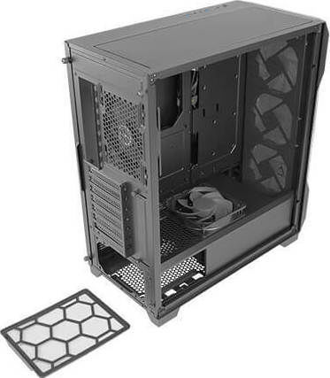 Antec DF600 Flux Gaming Midi Tower Κουτί Υπολογιστή με Πλαϊνό Παράθυρο Μαύρο