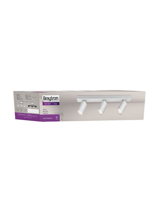 Braytron Triple Spot with Socket GU10 in White Color