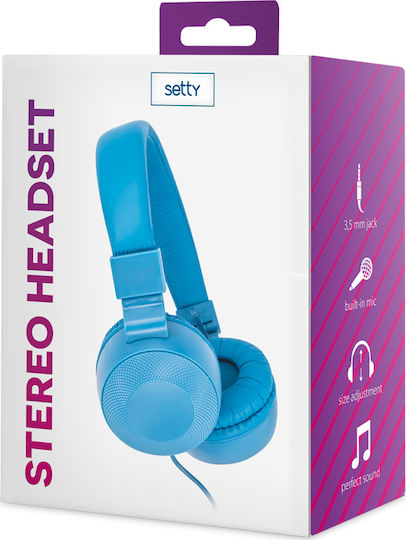 Setty D1021 Ενσύρματα On Ear Ακουστικά Μπλε