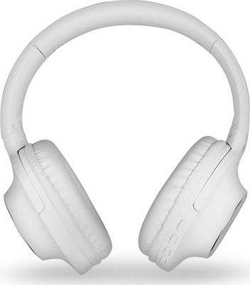 NOD Playlist Ασύρματα Bluetooth Over Ear Ακουστικά με 8 ώρες Λειτουργίας Λευκά