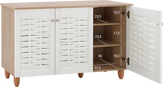 Wooden Shoe Organizer Wardrobe Sonama L114.5xW34xH68cm