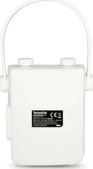Technisat DigitRadio 30 Φορητό Ραδιόφωνο Επαναφορτιζόμενο DAB με Bluetooth Λευκό