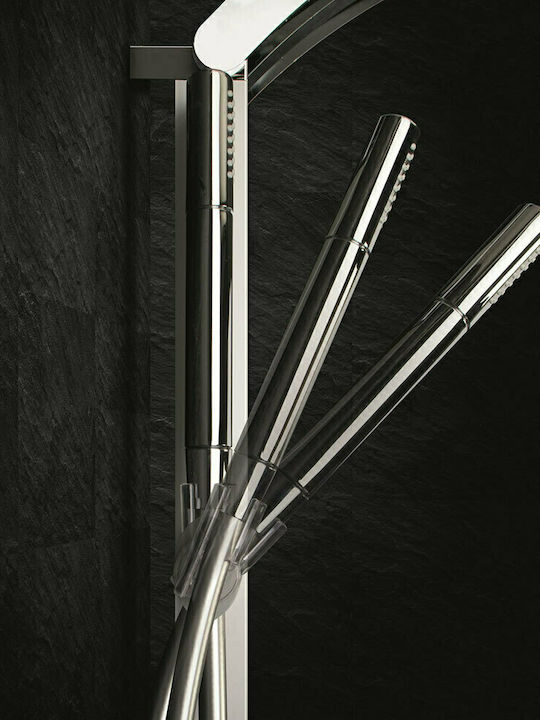 Dolce Vita Idea Shower Column with Bathtub Mixer 131.4cm Silver