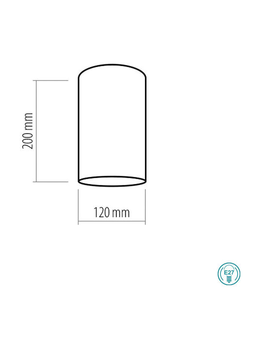 TK Lighting Office Circle Single Spot with Socket E27 in White Color