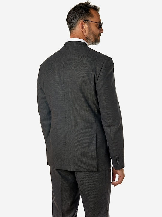 Sogo Χειμερινό Ανδρικό Κοστούμι με Κανονική Εφαρμογή Γκρι