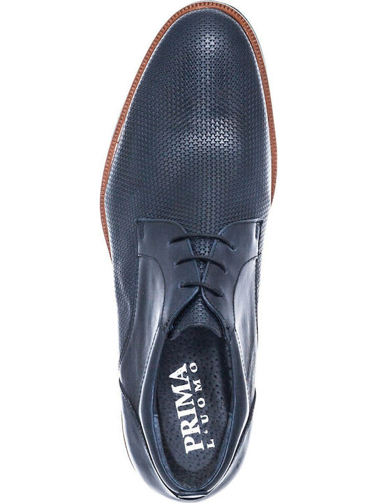L'uomo Leder Herren Freizeitschuhe Blau