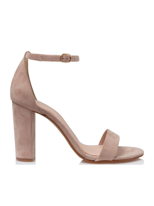 Suede Sandalen Rosa