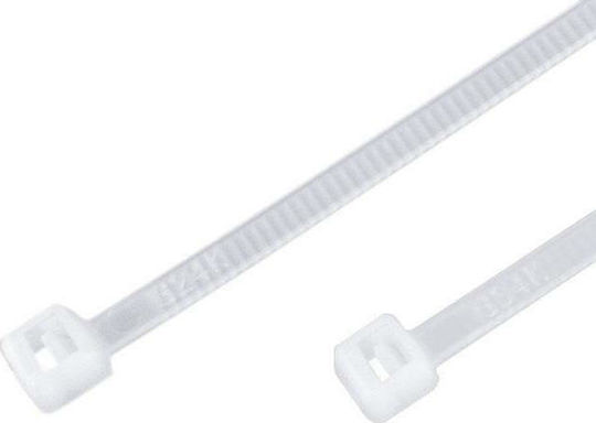 Benman Pack of 100pcs White Plastic Cable Ties 300x7.6mm 70777