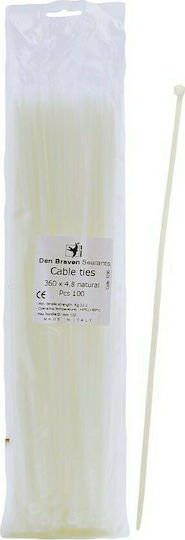 Bostik Den Braven Δεματικά Καλωδίων Πλαστικά 290mmx4.8mm σε Λευκό χρώμα (100τμχ) (9280)
