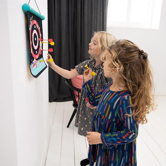 Scratch Europe Set with Target & Darts Children's Magnetic Target 2 Sides with 6 Darts - Dolphins and Mermaids