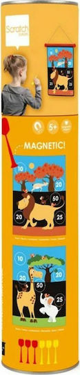 Scratch Europe Set with Target & Darts Children's Magnetic Target 2 Sides with 6 Darts - Safari