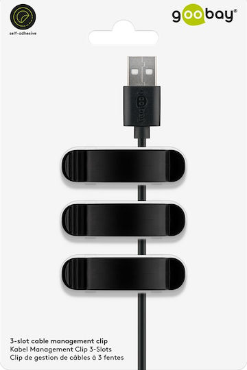 Goobay Cable Clip Μαύρο 3τμχ