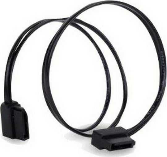 Silverstone 7-пинов SATA III - 7-пинов SATA III Кабел 30см Черен (SST-CP11B-300)