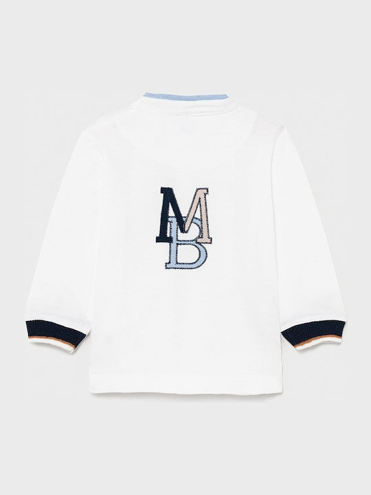 Mayoral Kids Polo Long Sleeve White