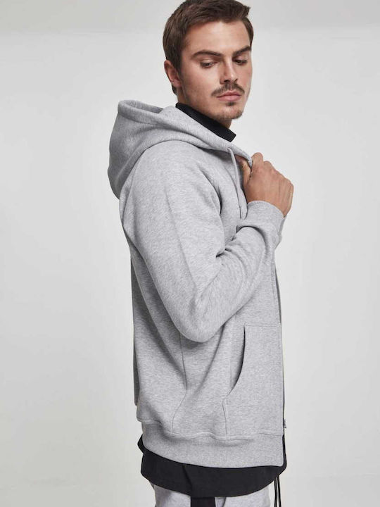 Urban Classics Men's Sweatshirt Jacket with Hood and Pockets Gray