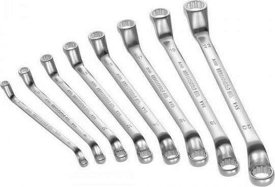 Facom Set 6 Double Polygon Wrench Bent 55A.JN6