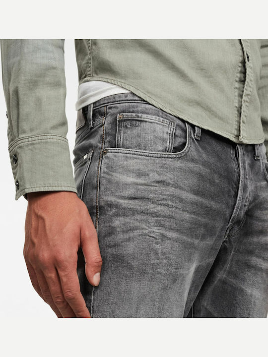 3301 Men's Jeans Pants with Slim Straight Fit Gray