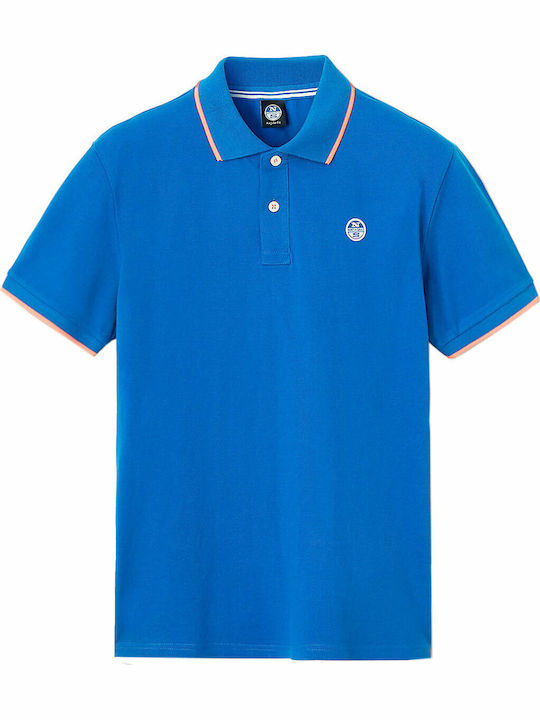 Polo Herrenbluse Kurzarm Blaue