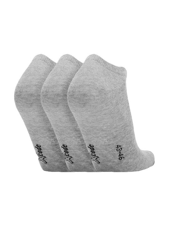 Xcode Αθλητικές Κάλτσες Γκρι 3 Ζεύγη
