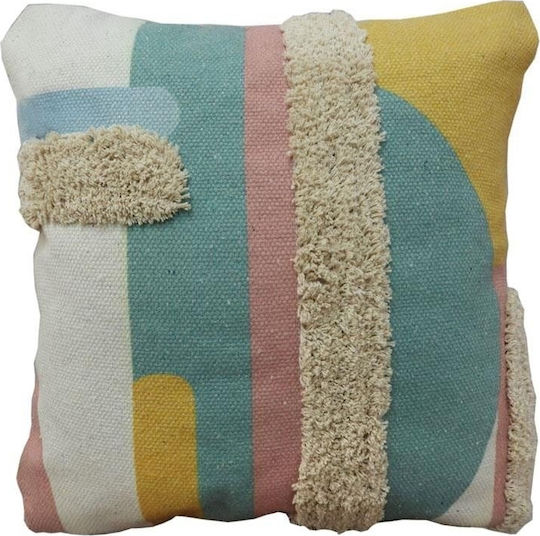 Inart Throw Pillow Multicolour 45x45cm Inart Throw Pillow Multicolour 45x45cm