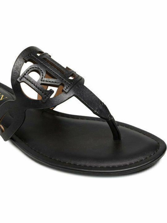 Ellington Leder Flache Sandalen für Damen mit Riemen in Schwarz Farbe