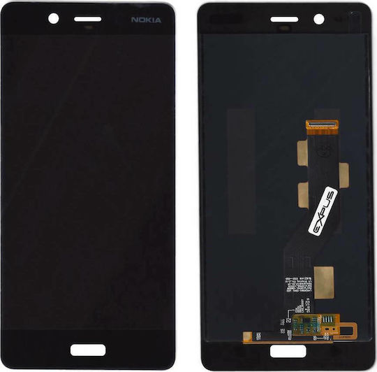 Screen with Touch Mechanism for Nokia 8 (Black)
