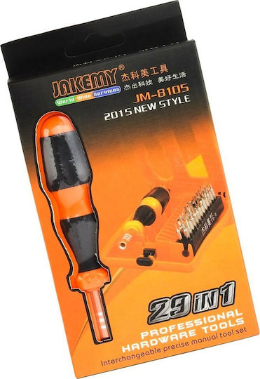 Jakemy Screwdriver with 26 Magnetic Interchangeable Tips