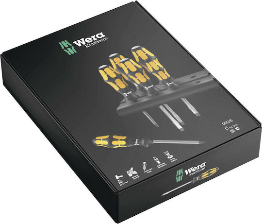 Wera Set 6 Șurubelnițe Electricianului cu 6 Vârfuri Schimbabile 932/6