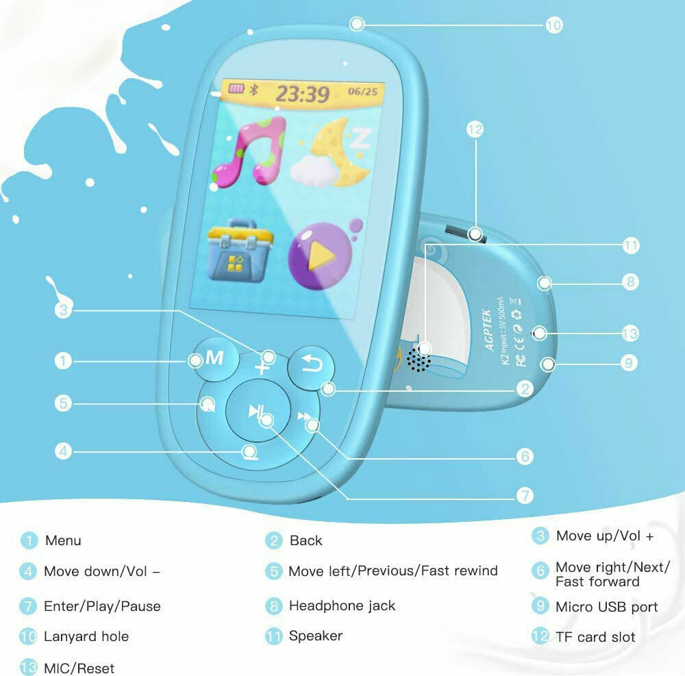 Agptek K2 Kids (8GB) Blue Skroutz.gr