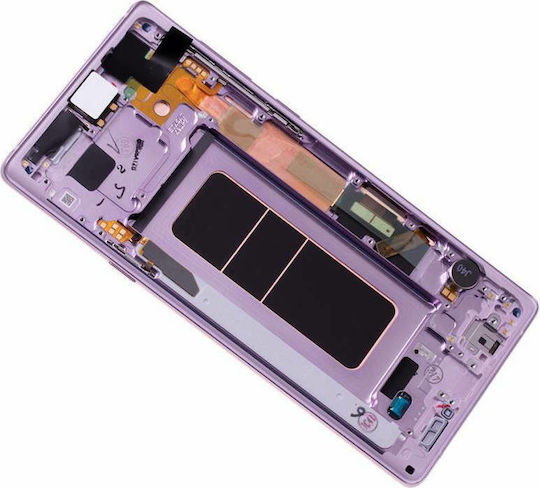 Samsung Screen with Touch Mechanism and Frame for Galaxy Note 9 (Purple)
