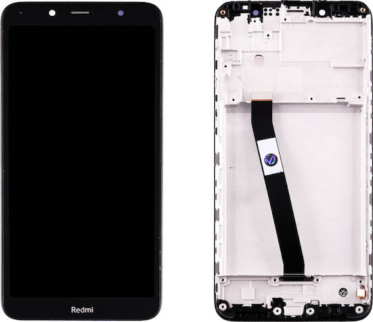 Οθόνη με Μηχανισμό Αφής και Πλαίσιο για Redmi 7A (Μαύρο)