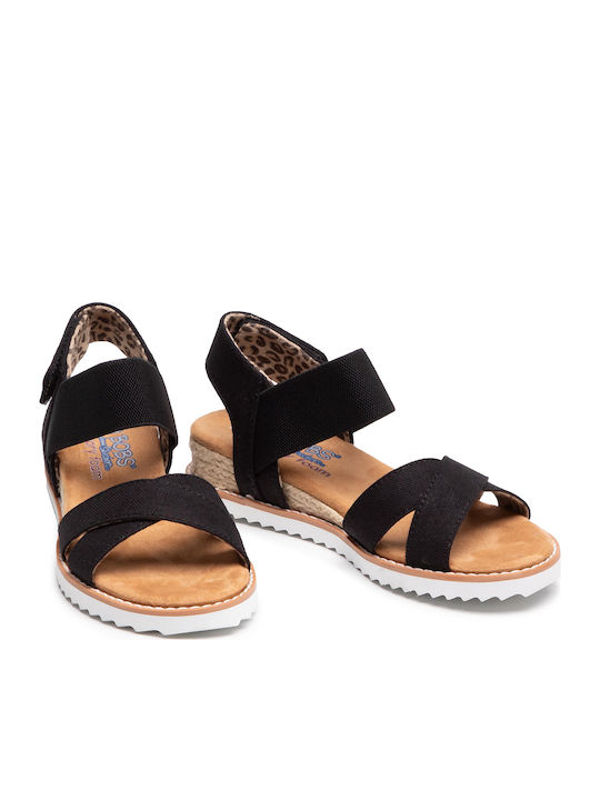 Secret Picnic Women's Fabric Platform Shoes Black