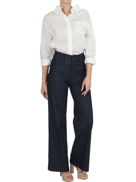 Women's Monochrome Long Sleeve Shirt White