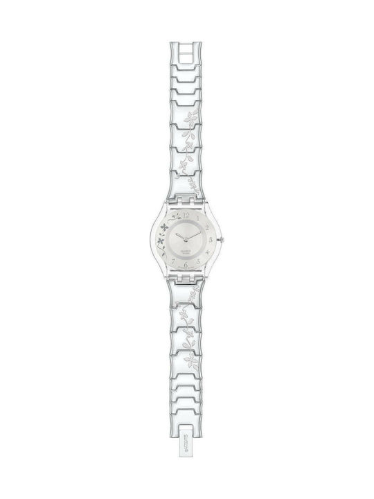 Swatch Climber Flowery Metal Bracelet Silver 16.5mm