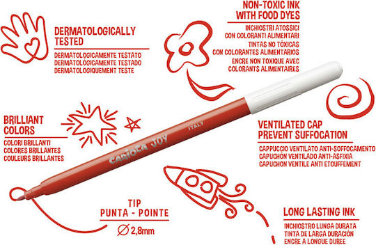Carioca Joy Zeichenmarker 2.4mm Dünne Set 48Stück