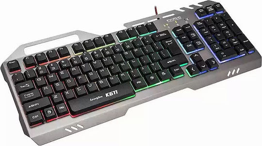 Marvo K611 Gaming Πληκτρολόγιο με RGB φωτισμό (Αγγλικό US)
