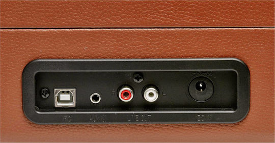 Denver VPL-120 MK2 TA-D-VPL-120 Βαλιτσάκι Πικάπ με Προενίσχυση και Ενσωματωμένα Ηχεία Καφέ