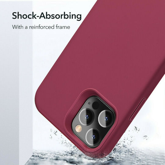 ESR Cloud Back Cover Silicone Burgundy (iPhone 12 / 12 Pro)